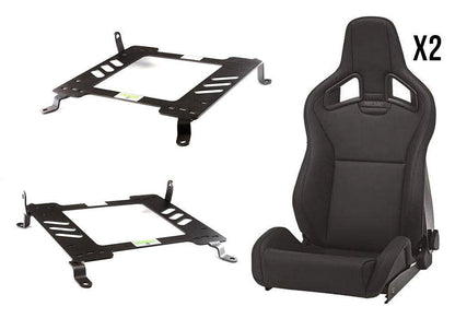 Recaro Cross Sportster CS Heated Seats + Planted Mounting Hardware Combo | 2008-2015 Mitsubishi Evo X