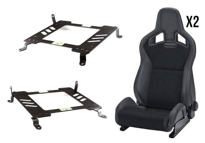 Recaro Cross Sportster CS Heated Seats + Planted Mounting Hardware Combo | 2008-2015 Mitsubishi Evo X
