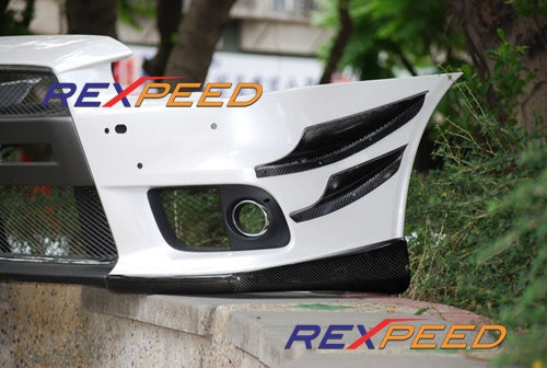 Rexpeed Evo X V-Style Carbon Fiber Canards