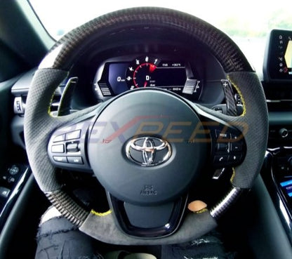 Rexpeed Supra 2020+ Dry Carbon Steering Wheels Shift Paddles Full Replacement