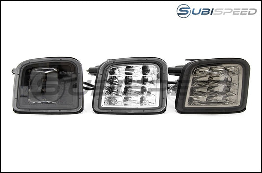 OLM Turn Signal Housing Clear Lens Matte Black Base - Subaru WRX / STI 2015+