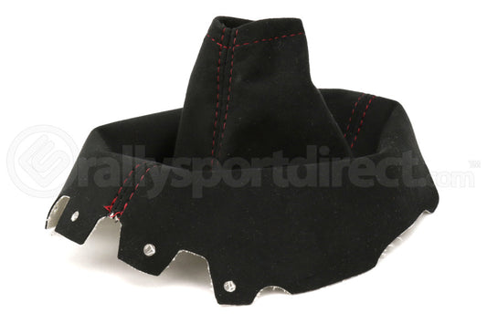 AutoStyled Black Microsuede Shift Boot w/ Red Stitching - Subaru WRX 2015+