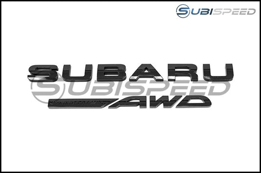 Subaru Black Symmetrical AWD Badge - Universal